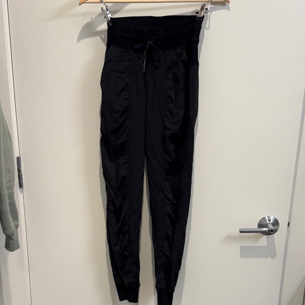 lululemon athletica Black High-Waist Drawstring Joggers